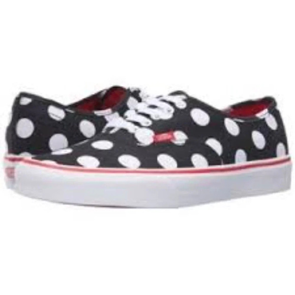 Vans‎ Authentic Kids Polka Dot Low Top Lace Up Skate Shoe/ Sneakers Kids Size 11 - Picture 1 of 8